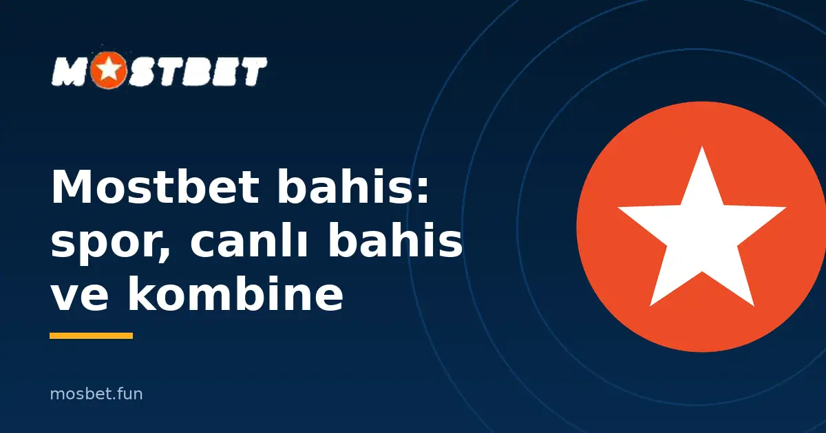 Mostbet spor bahisleri görseli: logo ve canlı bahis başlığı